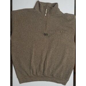 Landhaus C&A Naturally Quarter Zip Long Sleeve Brown Knit Sweater Men's Size XXL